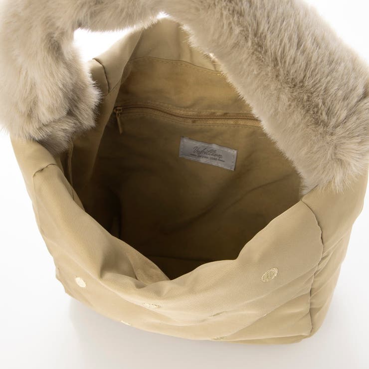 カシュカシュ cachecache / エコファーワンハンドルドット刺繍トート | UNBILLION | 詳細画像4 