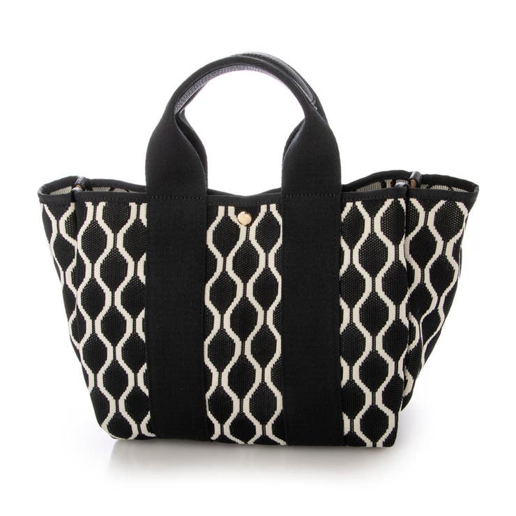 ブラック | カシュカシュ / 柄アソートジャガード2wayトートバッグ | UNBILLION