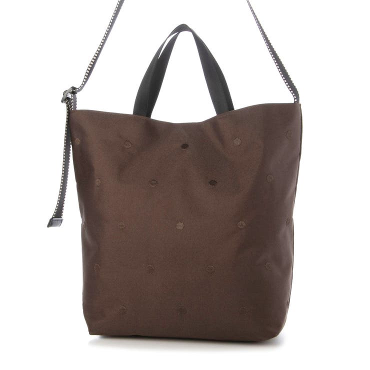 チョコ | カシュカシュ cachecache / ドット刺繍ナイロン2wayショルダー | UNBILLION