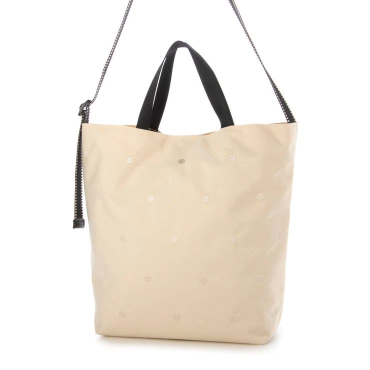 アイボリー | カシュカシュ cachecache / ドット刺繍ナイロン2wayショルダー | UNBILLION