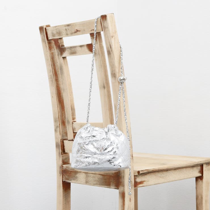 カシュカシュ  / 口元ギャザーメタリックキルトミニショルダー | UNBILLION | 詳細画像1 