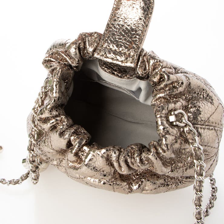 カシュカシュ  / 口元ギャザーメタリックキルトミニショルダー | UNBILLION | 詳細画像12 