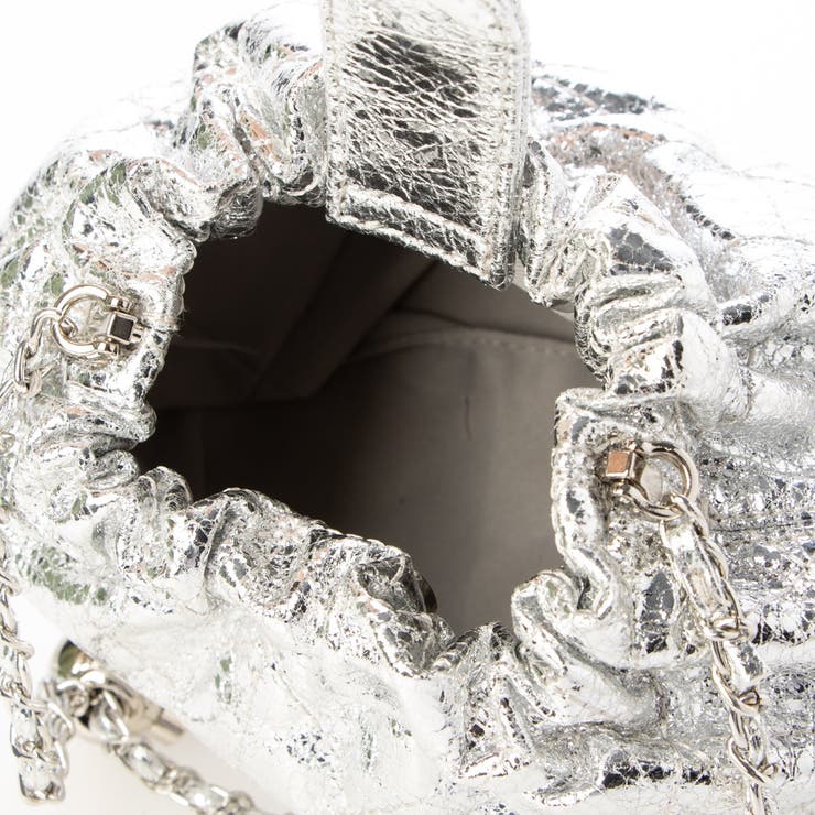 カシュカシュ  / 口元ギャザーメタリックキルトミニショルダー | UNBILLION | 詳細画像7 