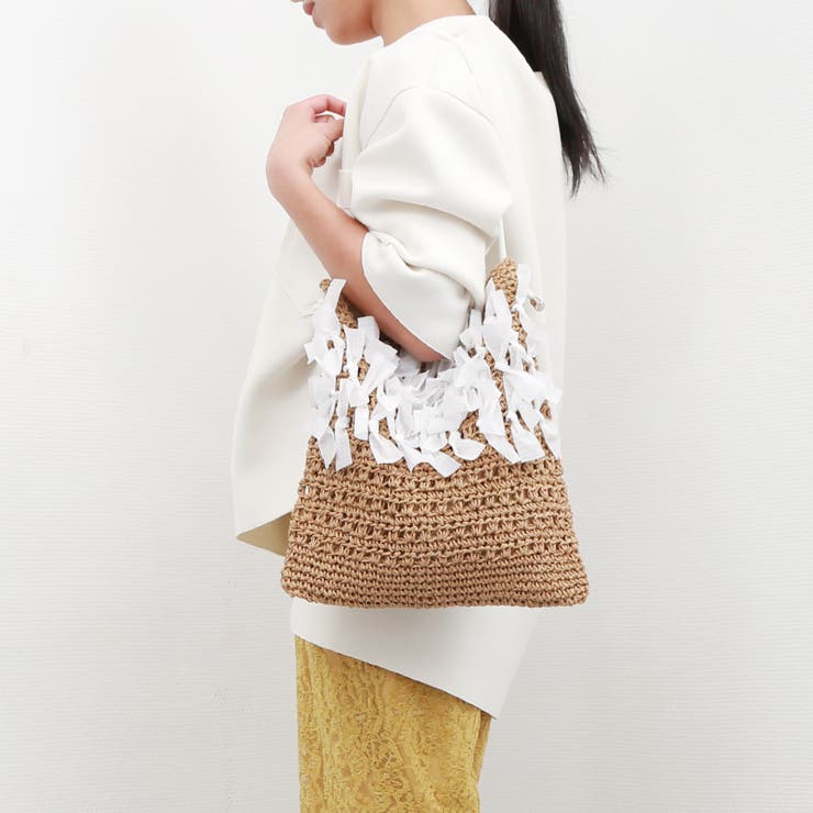 カシュカシュ cachecache / ペーパー手編みリボントート | UNBILLION | 詳細画像1 