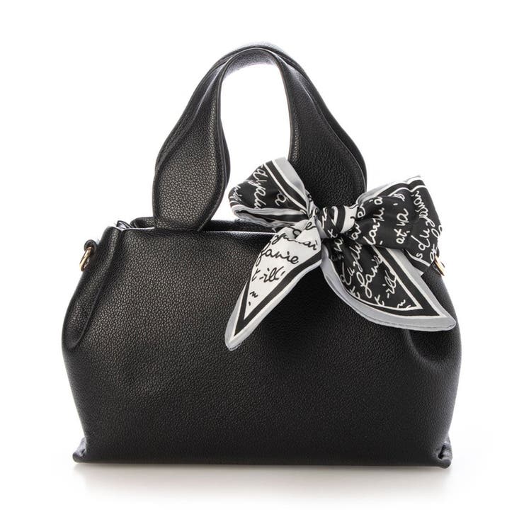 ブラック | カシュカシュ cachecache / スカーフ付きラウンドミニショルダー | UNBILLION