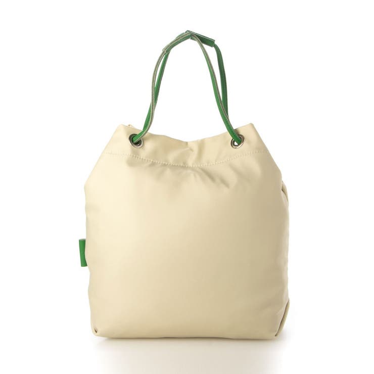 グリーン | カシュカシュ cachecache / ナイロンツイル牛革付属ハトメショルダー | UNBILLION