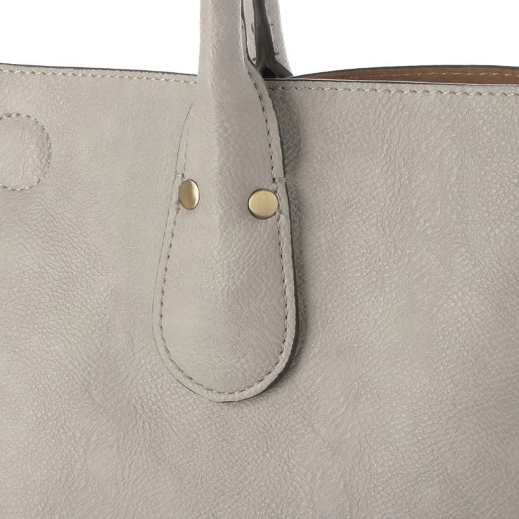 オティアス / バッグインバッグ付きシュリンクレザータイプ合皮トートバッグ | UNBILLION | 詳細画像12 