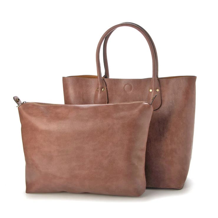 オティアス / バッグインバッグ付きシュリンクレザータイプ合皮トートバッグ | UNBILLION | 詳細画像19 