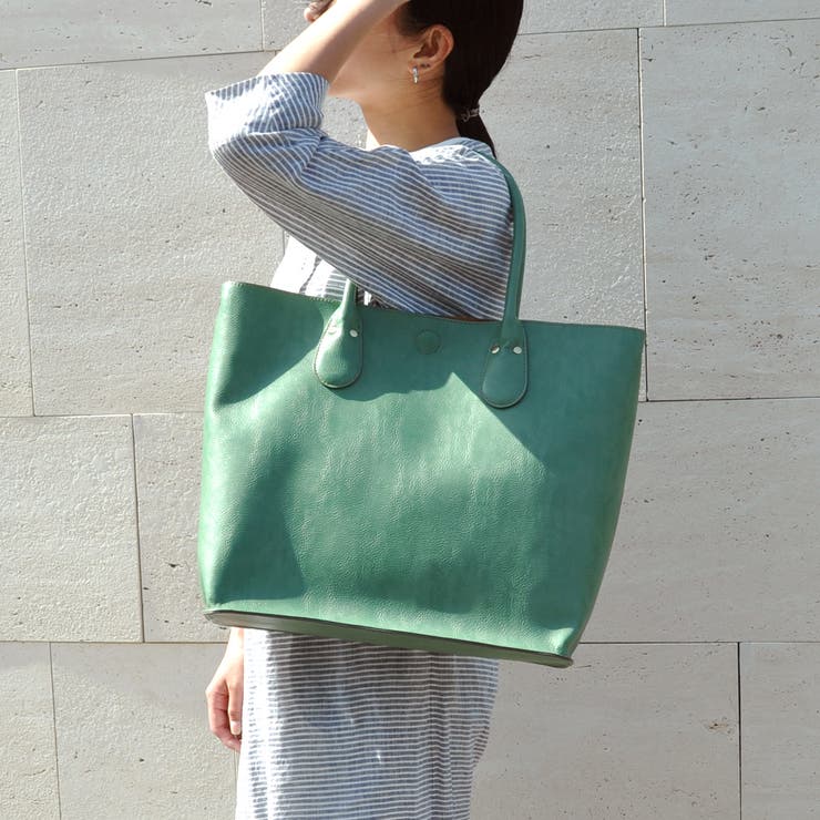 オティアス / バッグインバッグ付きシュリンクレザータイプ合皮トートバッグ | UNBILLION | 詳細画像35 