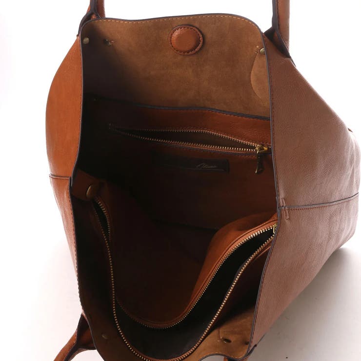 オティアス / バッグインバッグ付きシュリンクレザータイプ合皮トートバッグ | UNBILLION | 詳細画像43 