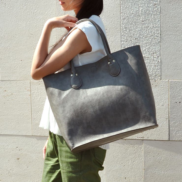 オティアス / バッグインバッグ付きシュリンクレザータイプ合皮トートバッグ | UNBILLION | 詳細画像55 