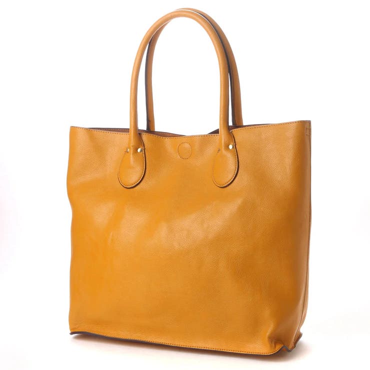 マスタード | オティアス / バッグインバッグ付きシュリンクレザータイプ合皮トートバッグ | UNBILLION