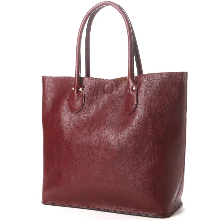 ワイン | オティアス / バッグインバッグ付きシュリンクレザータイプ合皮トートバッグ | UNBILLION
