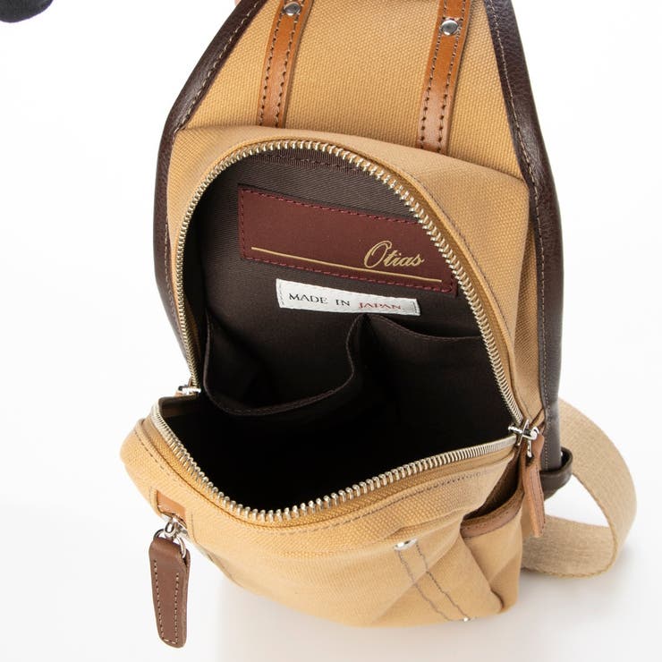 Otias オティアス / 日本製8号帆布×ヌメ革ワンショルダーバッグ | UNBILLION | 詳細画像4 