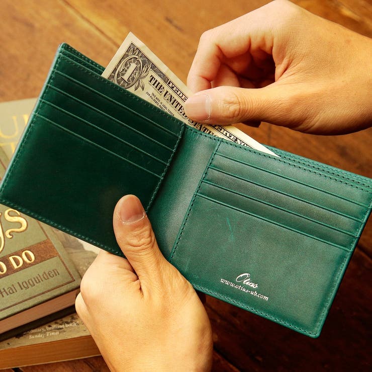 オティアス Otias / コードバン調牛革バイカラー二つ折り財布 | UNBILLION | 詳細画像26 