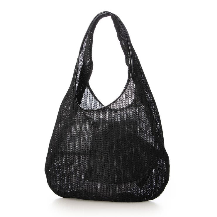 ブラック | カカトゥ kakatoo / レースメッシュショルダーバッグ | UNBILLION