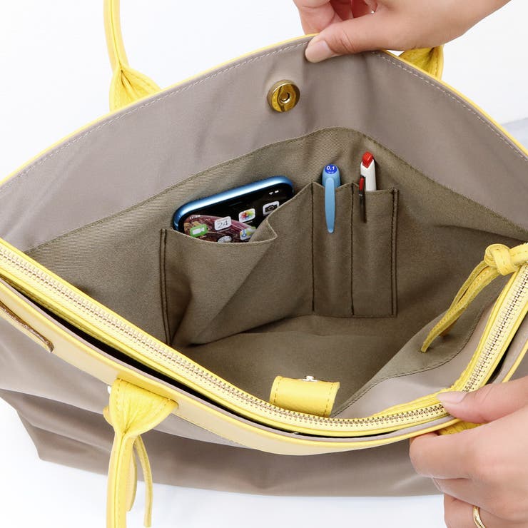 ペルケ perche / ナイロン牛革ヒネリ金具トートバッグ | UNBILLION | 詳細画像10 