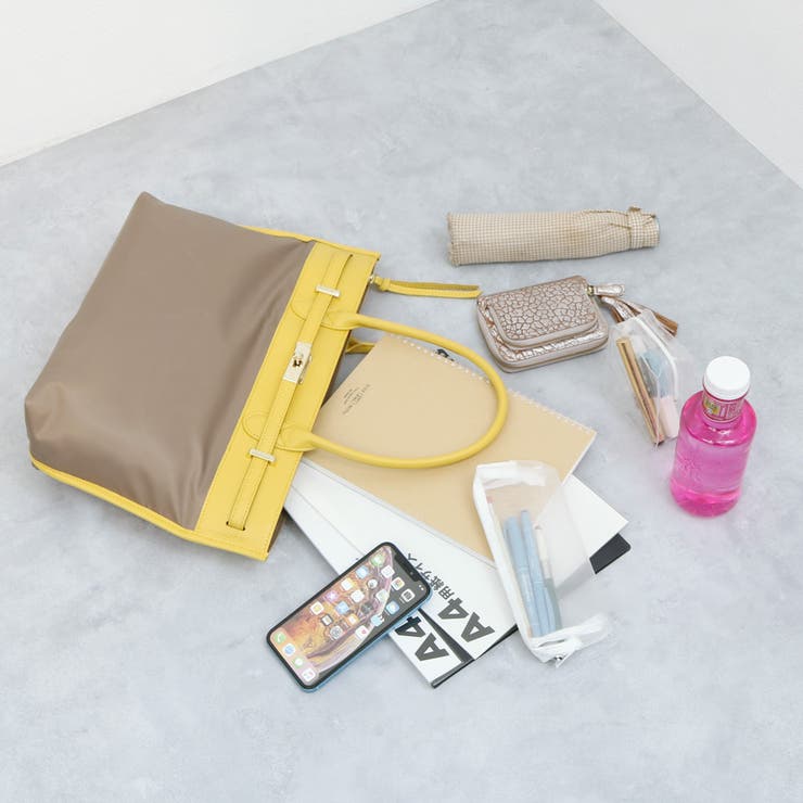 ペルケ perche / ナイロン牛革ヒネリ金具トートバッグ | UNBILLION | 詳細画像14 