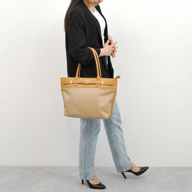 ペルケ perche / ナイロン牛革ヒネリ金具トートバッグ | UNBILLION | 詳細画像26 