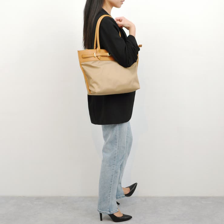 ペルケ perche / ナイロン牛革ヒネリ金具トートバッグ | UNBILLION | 詳細画像27 