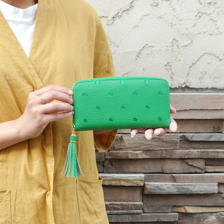 ペルケ perche / 牛革ドット刺繍ラウンド長財布 | UNBILLION | 詳細画像13 