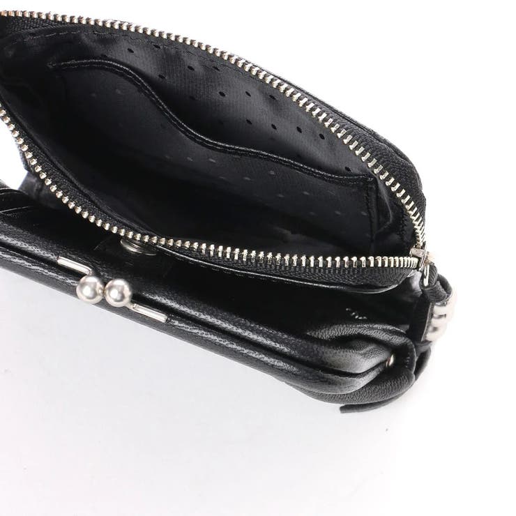 【本革 レザー】 perche ペルケ / エアリーゴート外がま口２つ折り財布 | UNBILLION | 詳細画像9 