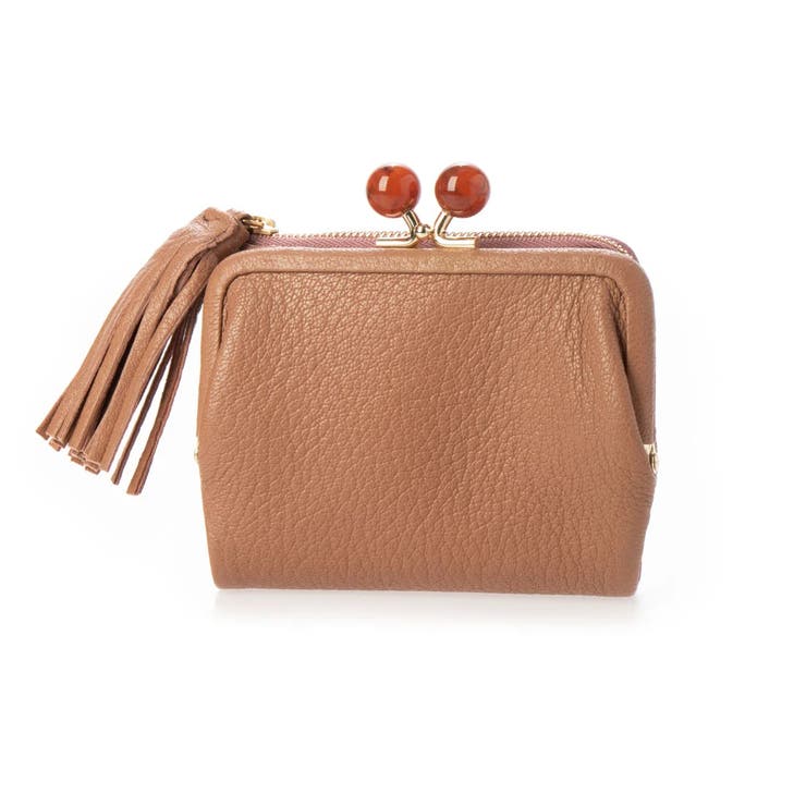 ロングセラー＞ペルケ perche アクリル玉がま口2つ折り財布