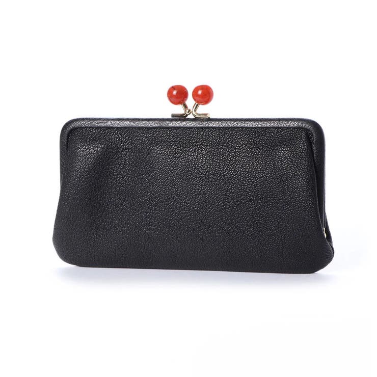 ブラック | ペルケ perche / アクリル玉がま口長財布 | UNBILLION