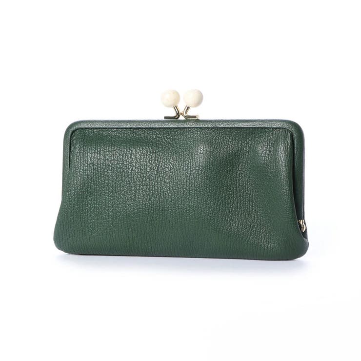 グリーン | ペルケ perche / アクリル玉がま口長財布 | UNBILLION