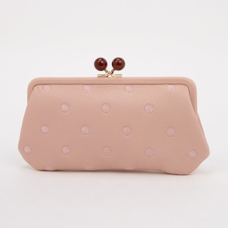 ライトピンクドット | ペルケ perche / アクリル玉がま口長財布 | UNBILLION