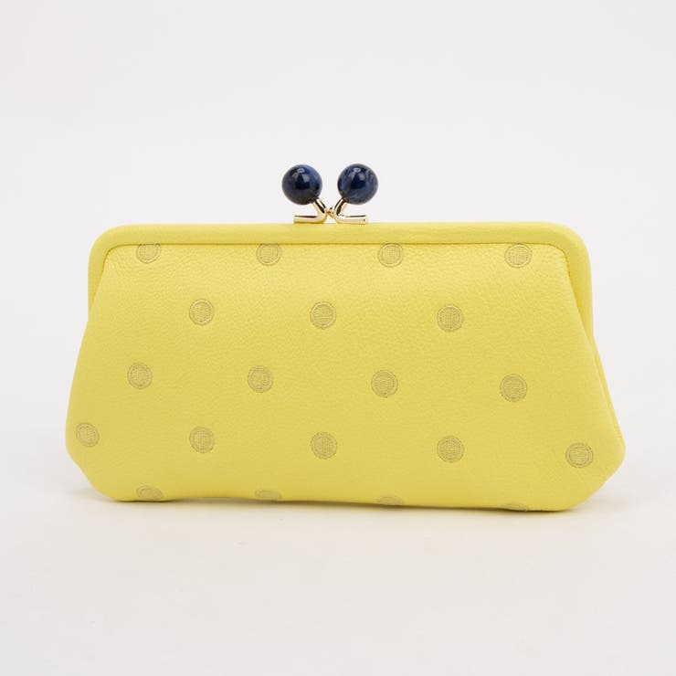 ライトイエロードット | ペルケ perche / アクリル玉がま口長財布 | UNBILLION