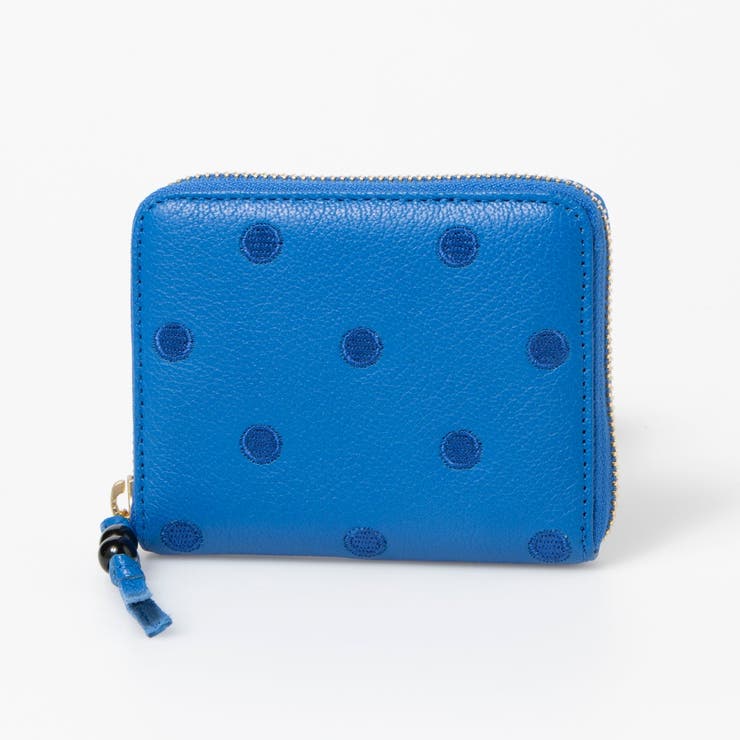 ペルケ perche / ドット刺繍ラウンドパームフィットウォレット