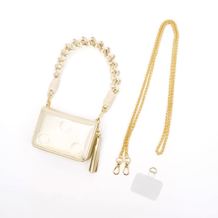 ペルケ perche / ドット型押し・ジャバラチャームウォレットショルダー | UNBILLION | 詳細画像1 