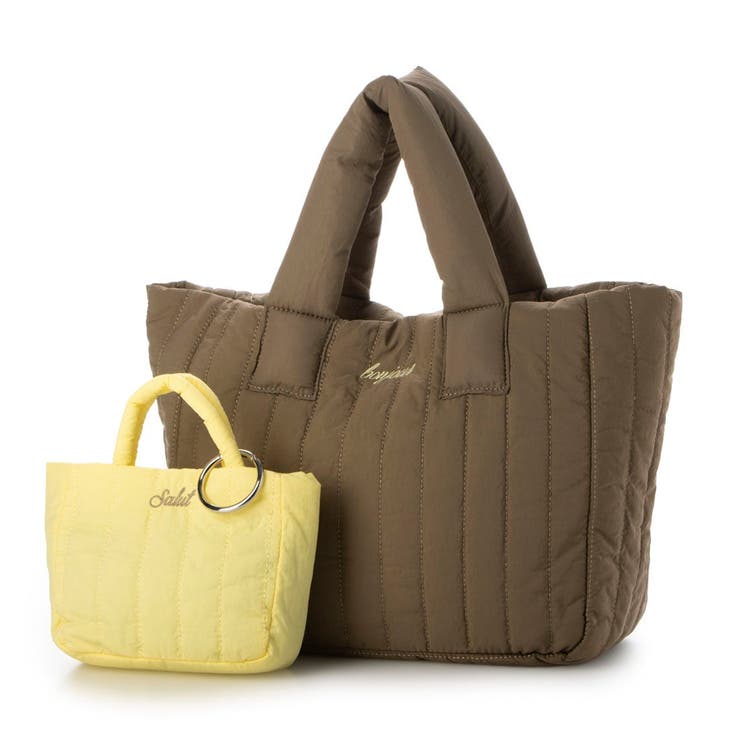 カーキ | カシュカシュ cachecache / 親子キルティング刺繍トートバッグ | UNBILLION