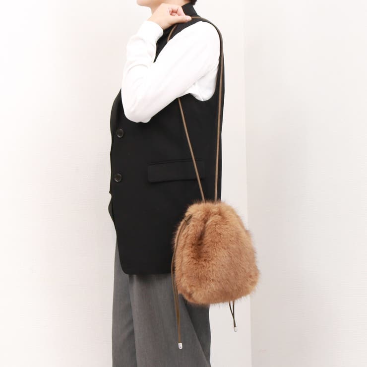 カシュカシュ cachecache / エコファーシンプル巾着ショルダーバッグ | UNBILLION | 詳細画像2 