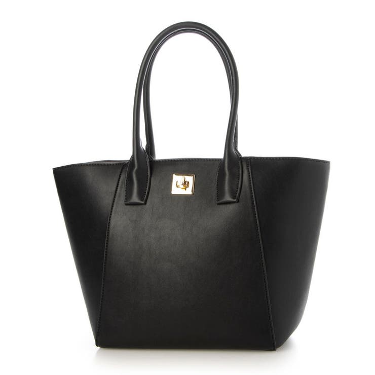 ブラック | カシュカシュ cachecache / A4ヒネリ飾り金具2wayトートバッグ | UNBILLION