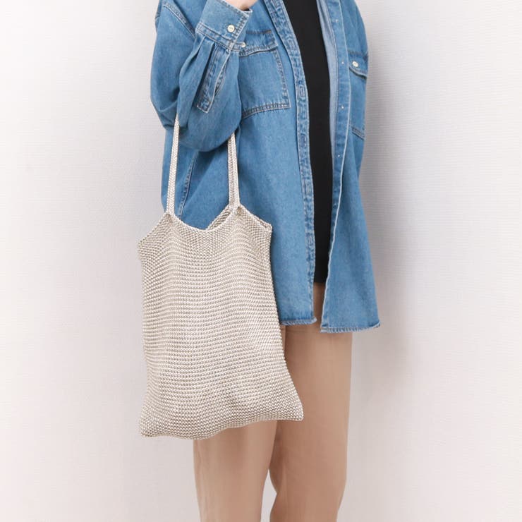 カシュカシュ cachecache / ラメ糸編みトートバッグ | UNBILLION | 詳細画像7 