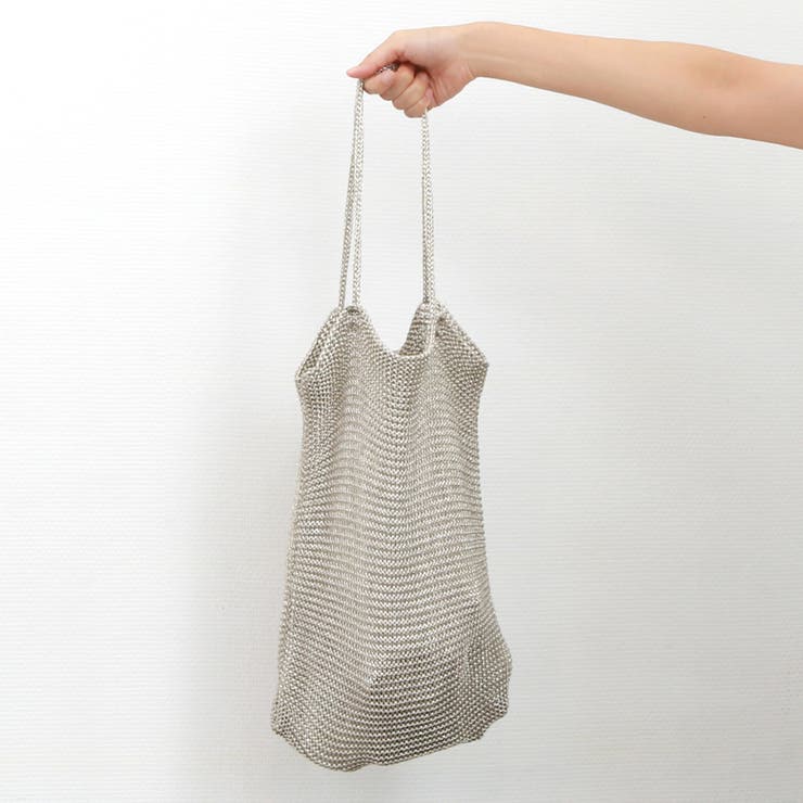 カシュカシュ cachecache / ラメ糸編みトートバッグ | UNBILLION | 詳細画像8 