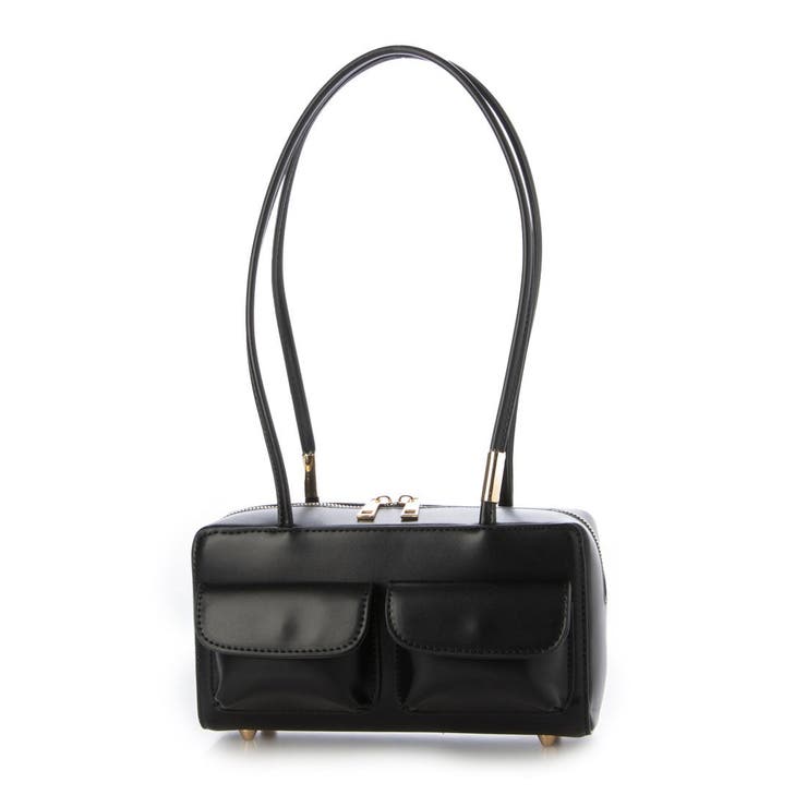 ブラック | カシュカシュ / ダブルポケットロングハンドルボストンバッグ | UNBILLION