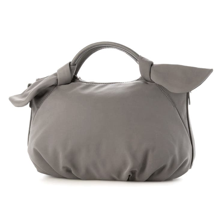 グレー | カシュカシュ / 下がりリボンナイロン2wayミニトートバッグ | UNBILLION