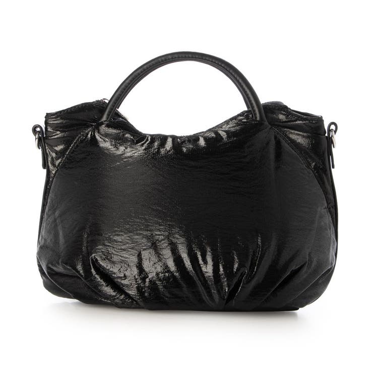 ブラック | カシュカシュ cachechche / ソフトメタリック2wayミニトート | UNBILLION