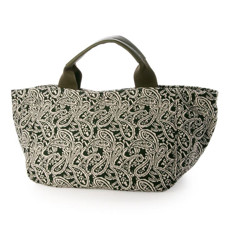 グリーン | カシュカシュ cachecache / ペーズリー柄ジャガードトートバッグ | UNBILLION
