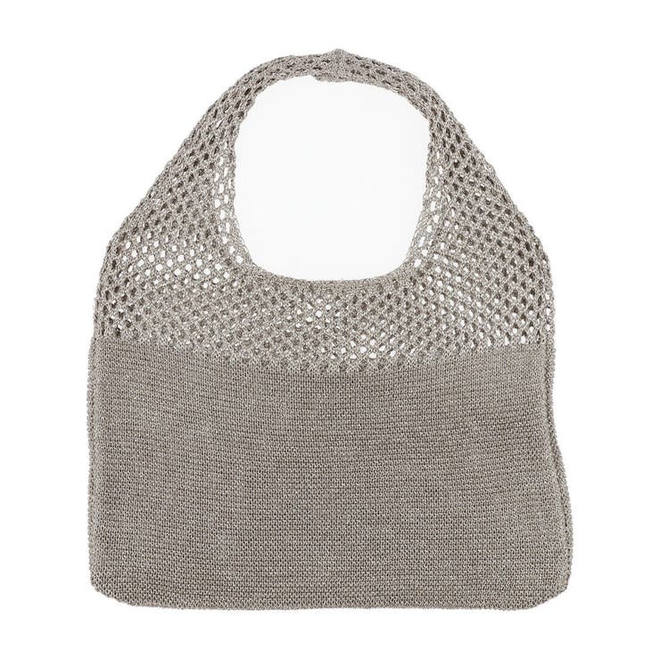 シルバー | カシュカシュ cachecache / メタリック糸ホーボーバッグ | UNBILLION