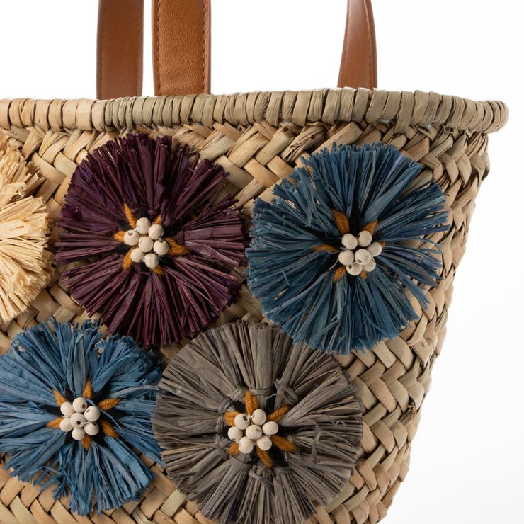 カシュカシュ cachecache / ラフィアフラワー付カゴバッグ | UNBILLION | 詳細画像10 