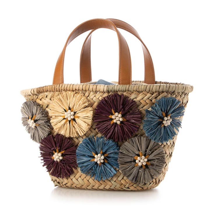 カシュカシュ cachecache / ラフィアフラワー付カゴバッグ | UNBILLION | 詳細画像4 