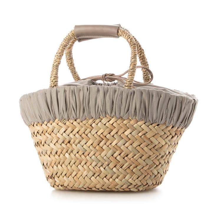 グレー | カシュカシュ cachecache / 口元かがりカゴバッグ | UNBILLION