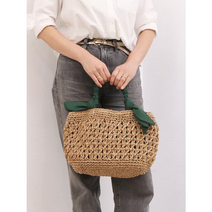 カシュカシュ cachecache / 下がりリボン柄編みトート | UNBILLION | 詳細画像10 