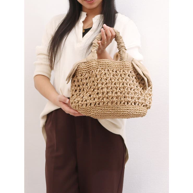 カシュカシュ cachecache / 下がりリボン柄編みトート | UNBILLION | 詳細画像14 