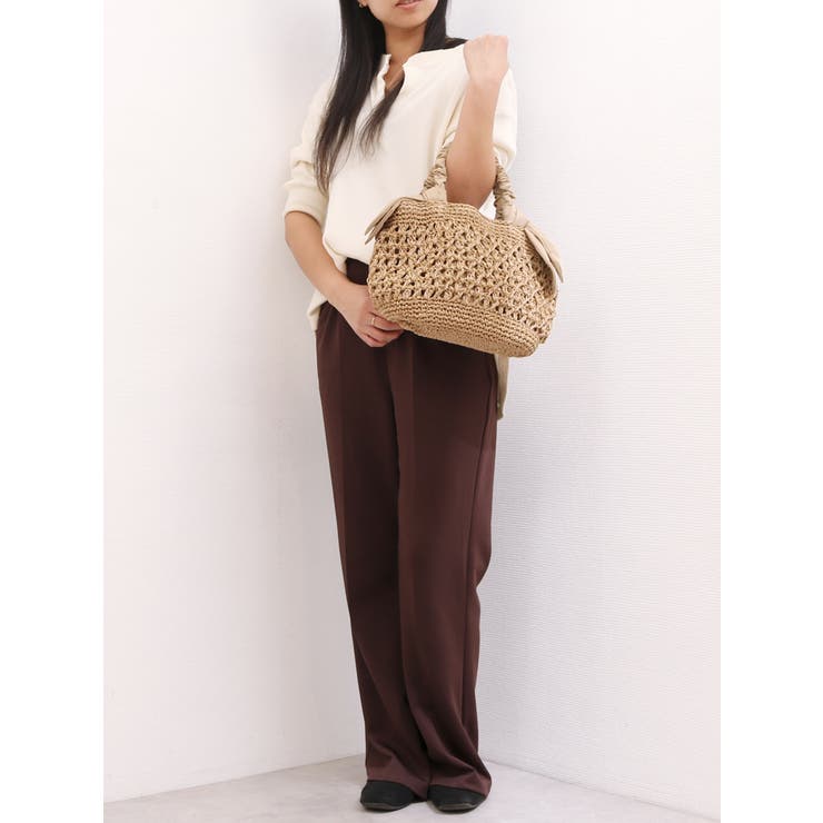 カシュカシュ cachecache / 下がりリボン柄編みトート | UNBILLION | 詳細画像15 