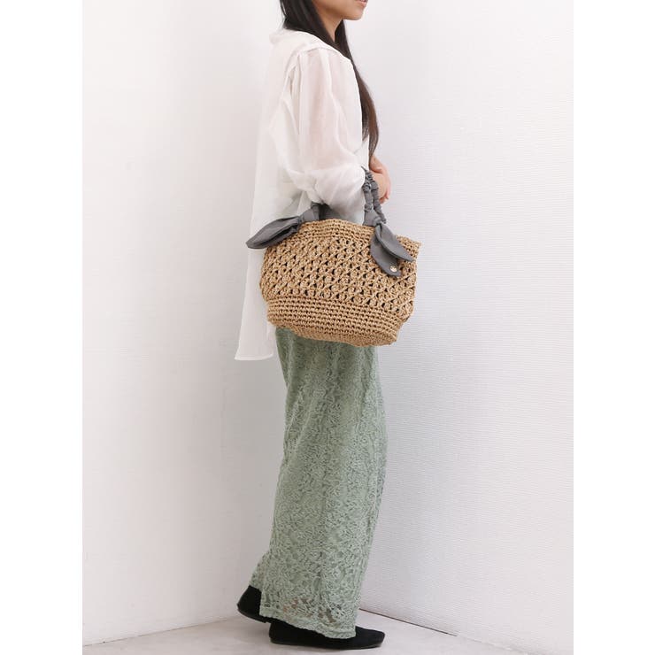 カシュカシュ cachecache / 下がりリボン柄編みトート | UNBILLION | 詳細画像17 